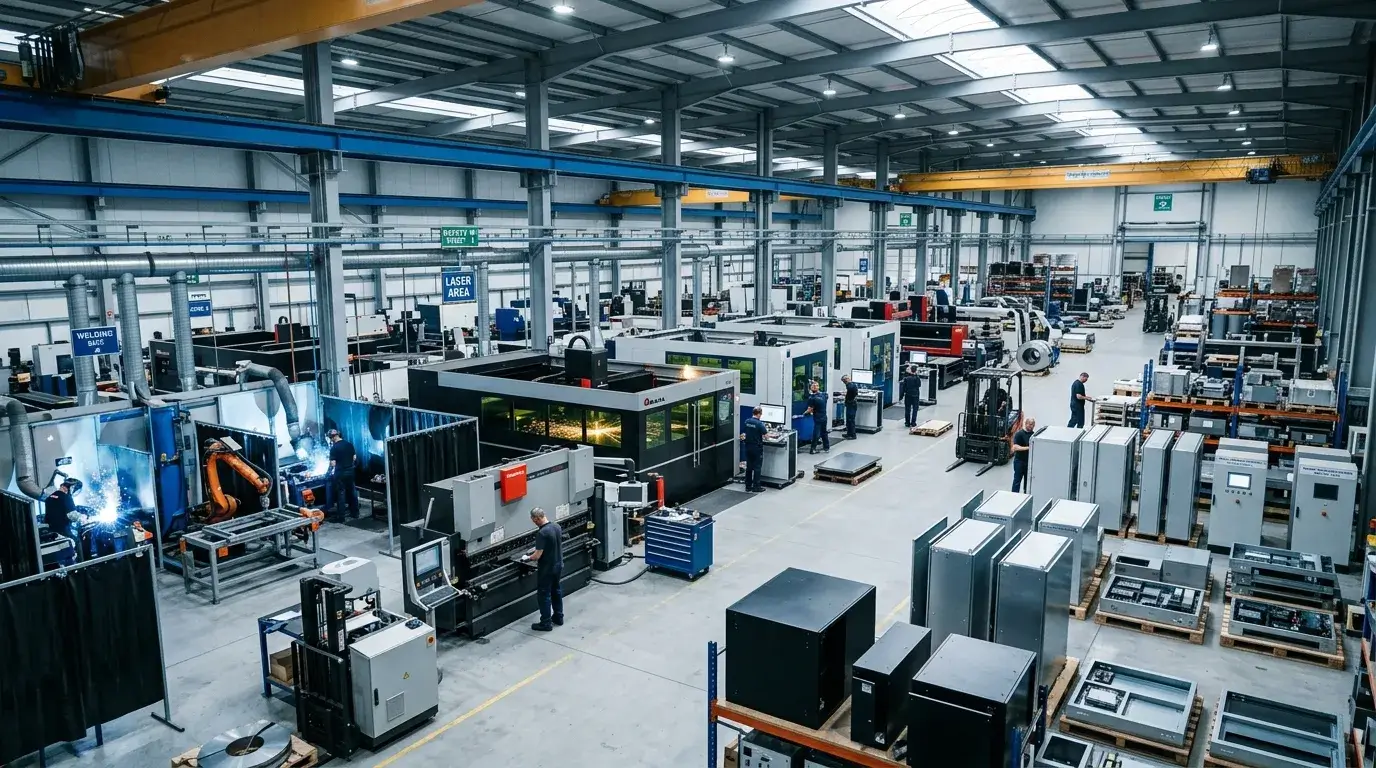 Global fabrication suppliers Global sheet metal fabrication factory with laser cutting and bending equipment