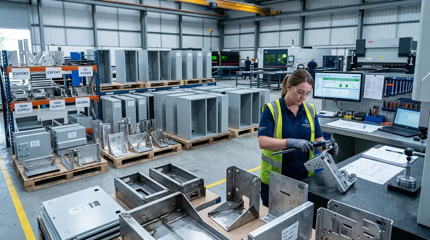 Global OEM fabricated parts Finished sheet metal enclosures and welded assemblies for global OEM supply