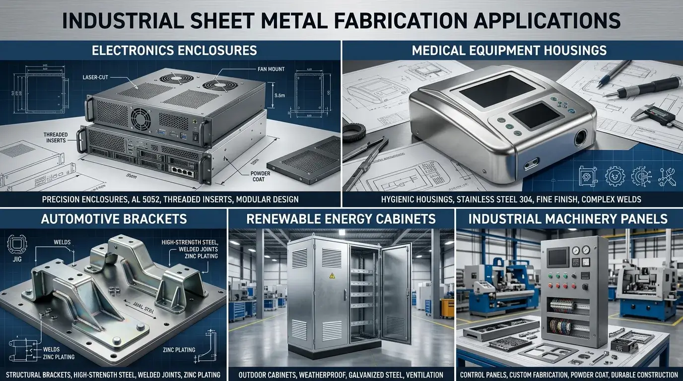 Fabrication applications Sheet metal fabrication applications in electronics medical automotive and energy