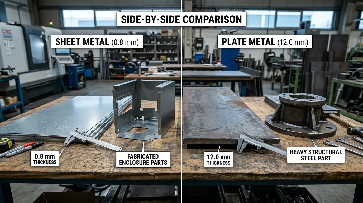 Sheet vs plate metal Comparison of thin sheet metal and thick plate metal