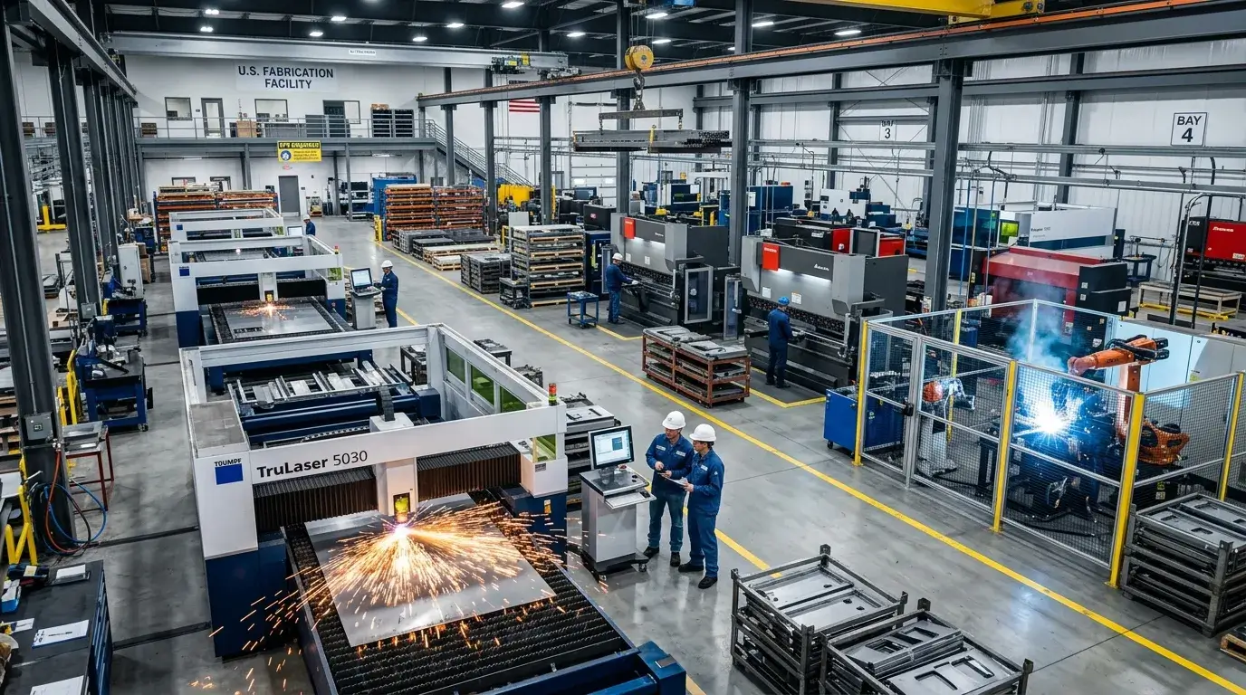 Top USA fabrication leaders Top USA sheet metal fabrication companies factory floor