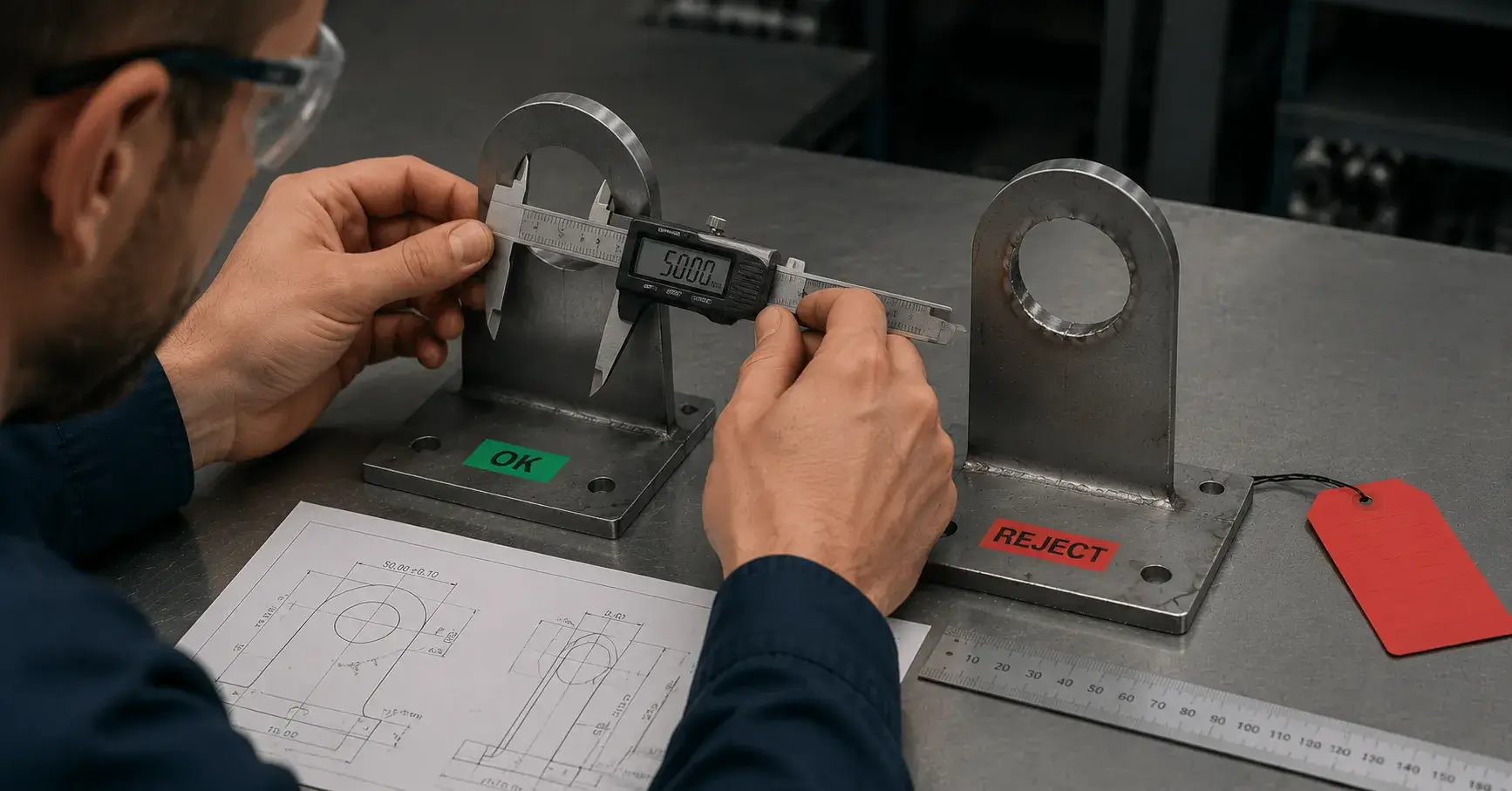 Avoid Laser Cutting Mistakes Inspector identifying burrs and dimensional errors on laser-cut parts